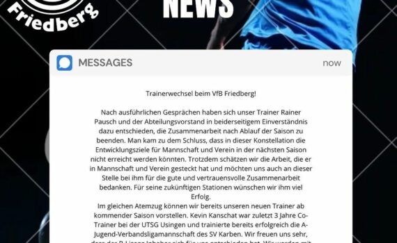 Trainerwechsel beim VfB Friedberg!

#vfbfriedberg #trainerwechsel #mitabstand #d...